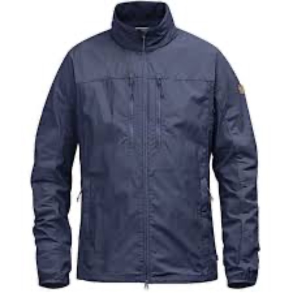 FJallRaven High Coast Hybrid Navy Blue Packable Hooded Jacket size large - Picture 2 of 2